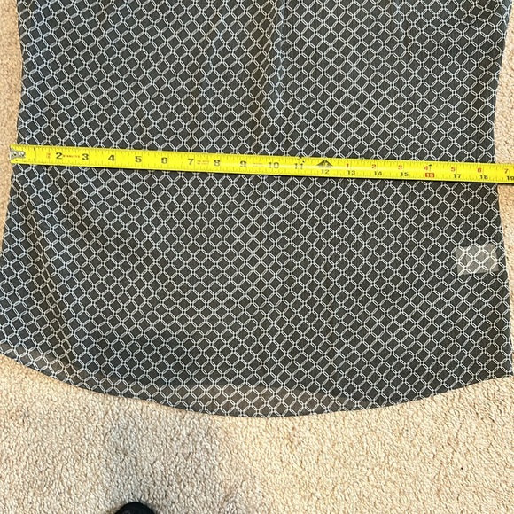 Banana Republic Blouse sz M Gray and Black Sheer - Picture 8 of 8